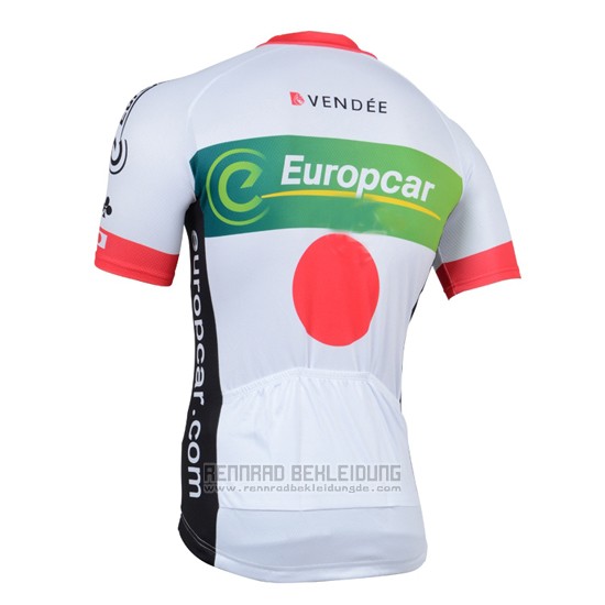 2014 Fahrradbekleidung Europcar Champion Japan Trikot Kurzarm und Tragerhose